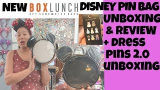 Opening New Box Lunch Disney Loungefly Pin Backpack & Mystery Princess Dress Pins