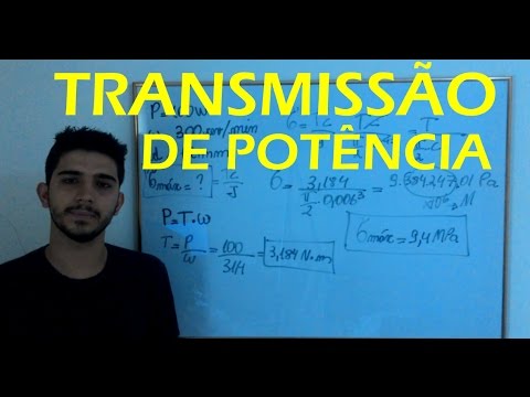 CRM25 - 3 - Exercício resolvido de Transmissão de Potência - Resistência dos Materiais 1