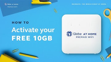 Activate your FREE 10GB Data with Globe At Home Prepaid WiFi