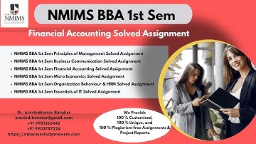 SVKM Narsee Monjee BBA 1st Sem Solved Assignments