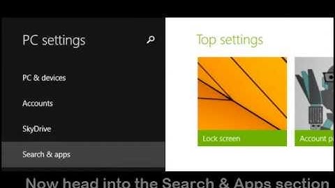 How to disable bing from windows 8 search engine
