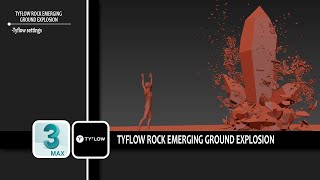 Famous Tyflow ground rock emerging effect| Ground explosion I 3ds max Wealth
