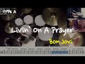 Livin` On A Prayer(동영상악보)(TYPE A)-Bon Jovi-유한선-드럼악보,드럼커버,Drum cover,drumsheetmusic,drumscore