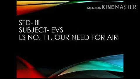 Std: III: EVS: Chp 11: Our need for air