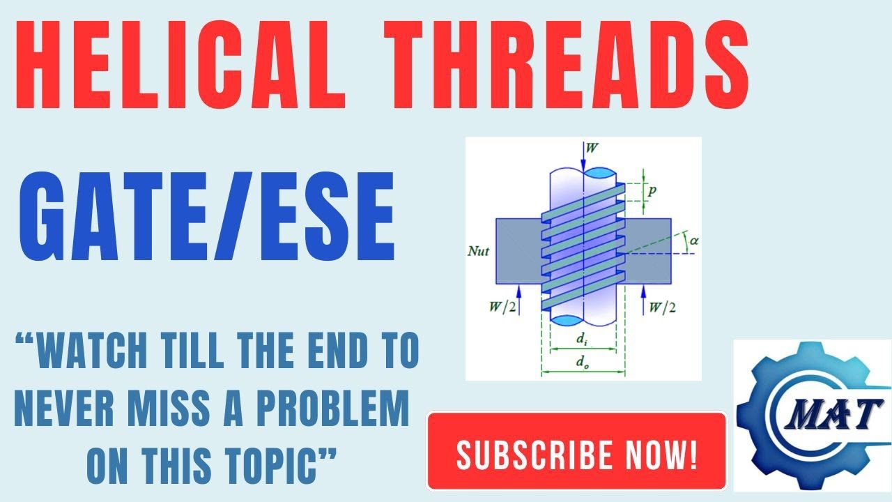 Lec 4 Helical threads and Power screw - YouTube