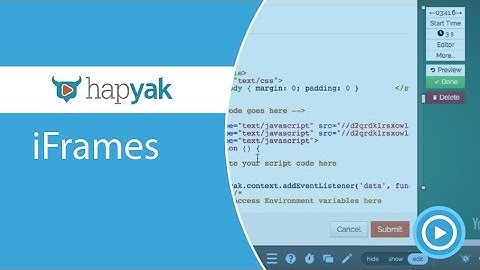 Add an iFrame in HapYak - Interactive video tutorial