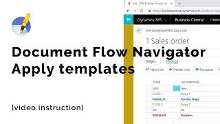 Document flow navigator Apply templates | Dynamics 365 Business Central