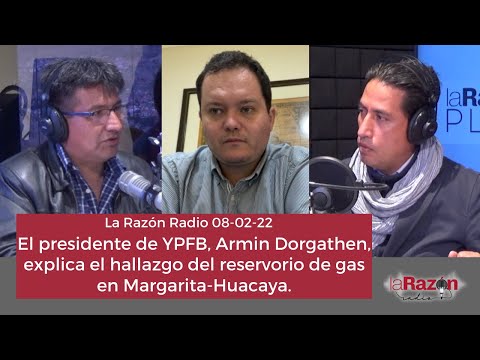 El presidente de YPFB, Armin Dorgathen, explica hallazgo del reservorio de gas en Margarita-Huacaya.