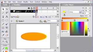 Adobe macromedia Flash Mx convert lines2fills urdu / hindi  tutorial