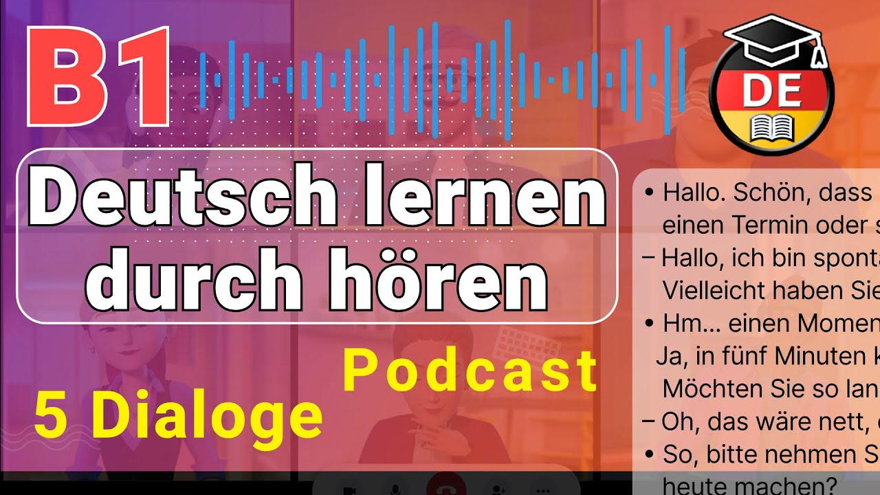 Deutsch lernen mit Hören | Dialoge A2 - B1 | Podcast #1 - YouTube