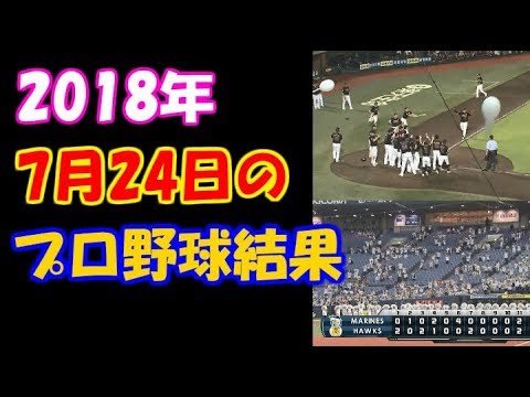 2018年7月24日のプロ野球結果