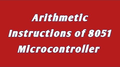 Arithmetic Instructions of 8051 Microcontroller in Telugu//diploma//B.tech//ECE//Suma study centre