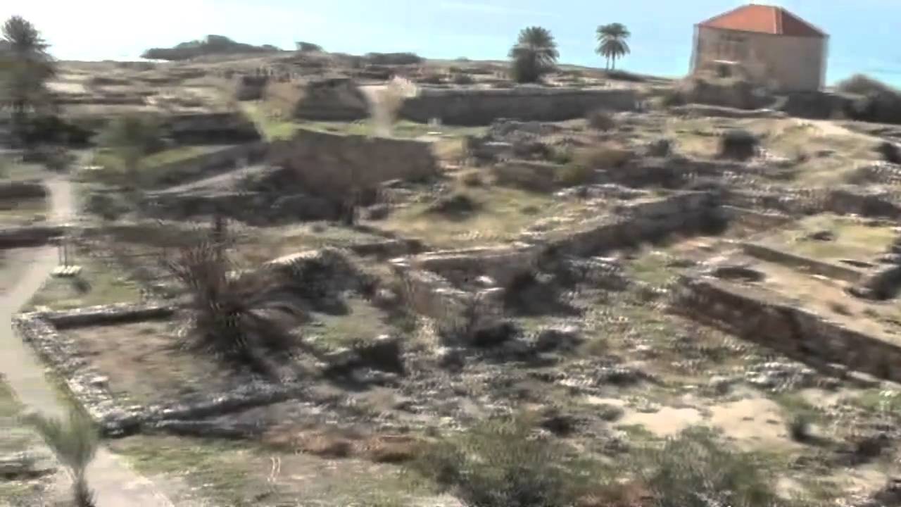 Phoenician and Roman remains at Byblos, Lebanon