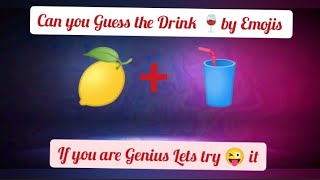 Can you Guess the Drink by emojis | guess the emoji challenge | emoji challenge for Genius