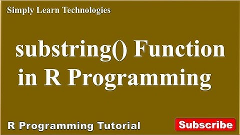 R Programming: use of substring( ) Function in R | Simply Learn Technologies | Ashok Nabage |Bigdata