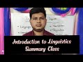 Introduction to linguistics summary discussion branches of linguistics