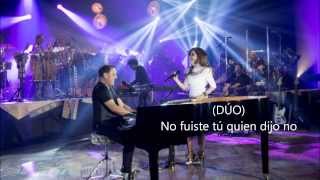 Video thumbnail of "Franco de Vita y Gloria Trevi _ Te Pienso Sin Querer (Live Version) KARAOKE (Testo)"