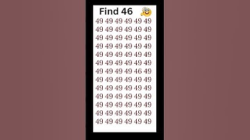 can you find 46 in 5 seconds? #wordpuzzlegame #game #mathematics #mindbendingquiz #puzzle