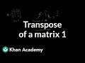 Matrix Math/Excel-1 - YouTube