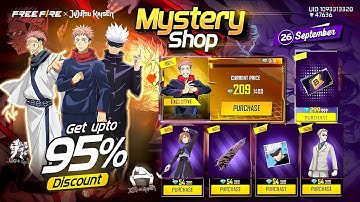 Ff x Jujutsu Kaisen Mystery Shop Event 🤯💥| free fire new event| ff new event | new event free fire