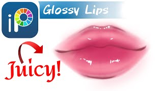 How to Draw Juicy Glossy Lips on Ibis Paint | Easy Digital Art Tutorial 💋