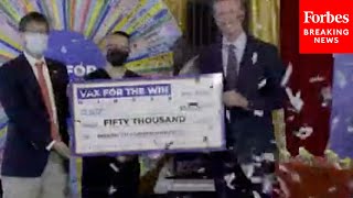"We Just Handed Out $750,000": Gavin Newsom Draws 15 Winners Of $50,000 COVID-19 Vaccine Lottery
