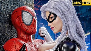 Black Cat Hot Suit Marvels Spider Man Remastered Gameplay Part 2 4K 60Fps Ultra