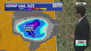 Large hail moving into the Hill Country | KXAN Radar Check (May 6)