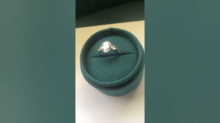 2.61 ct Oval H VS1 Custom Vrai Created Diamond Platinum Pave Engagement Ring