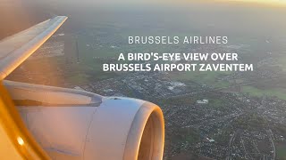 Brussels Airlines A320 Takeoff from Brussels Zaventem Airport 4K