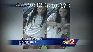Caught on camera: Woman steals tip jar in Edgewater