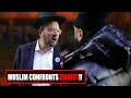 Muslim confronting jews heated debate