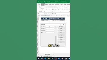 Tạo form nhập như chuyên gia Excel mà không phải ai cũng biết #excel #exceltips