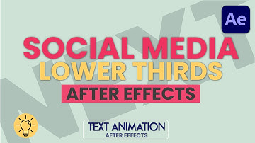Create Unique Social Media lower Thirds | Adobe After Effects Tutorial | Easy After Effects Tutorial