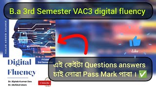 B.a 3rd Semester VAC3 || 3rd Semester VAC3 digital fluency model Questions answers final exam  