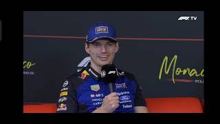 Monaco F1 Drivers Press Conference: Max Verstappen