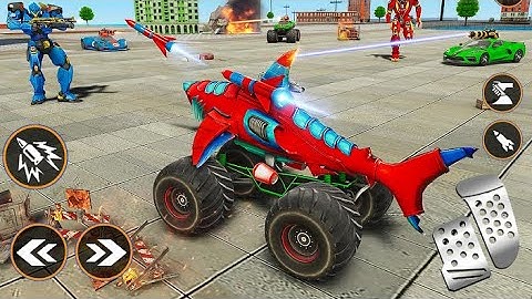 Monster Truck Robot Shark Attack –Car Robot Game Game Hippo Studio Robot Game 2021 Gameplay #2