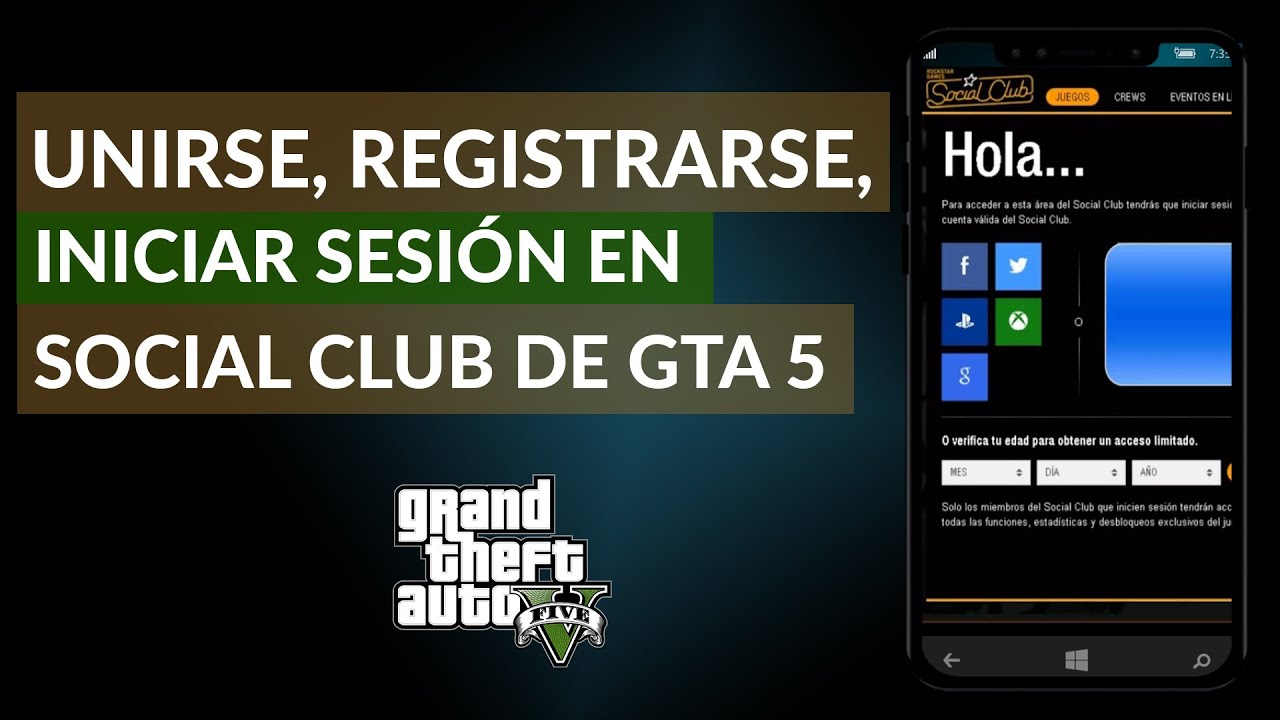 Cómo Unirse, Registrarse e Iniciar Sesión en Social Club de GTA 5 - Grand  Theft Auto 5 - YouTube