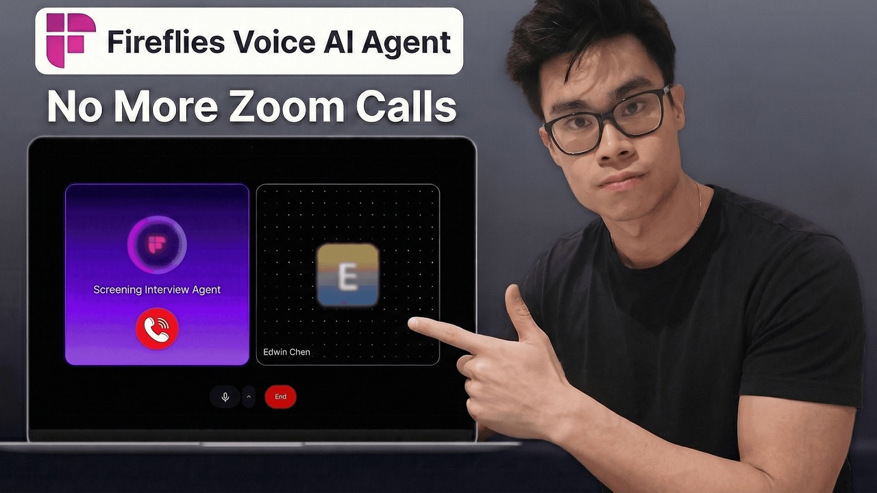 Fireflies AI voice agent demonstration conducting an interview