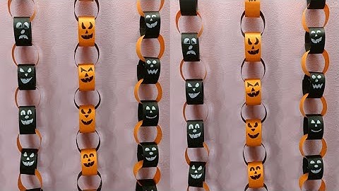 How to make Halloween Paper Chain🎃 | Halloween 5 minute crafts making | Last Minute Halloween Crafts