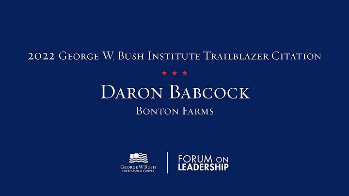 Awarding of the 2022 Bush Institute Trailblazer Ci...