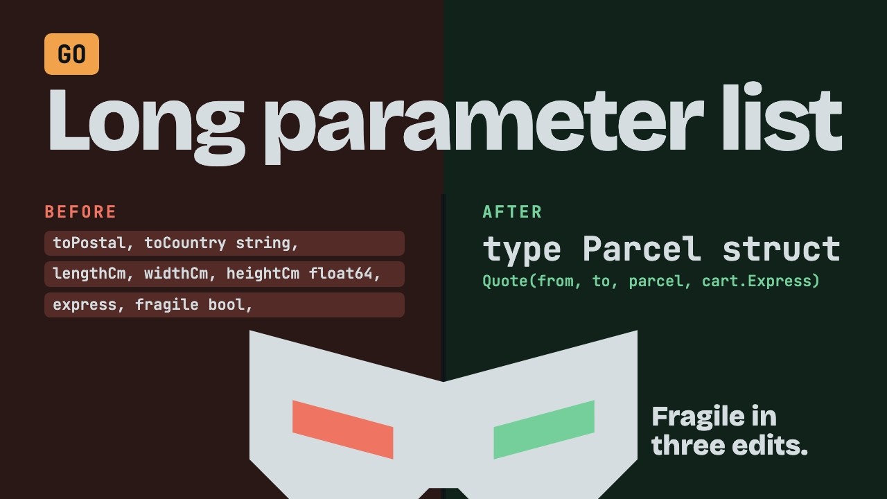 Long Parameter List in Go: Introduce a Parameter Object