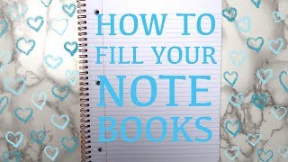 7 Ways To Fill an Empty Notebook! Creative Journal Ideas