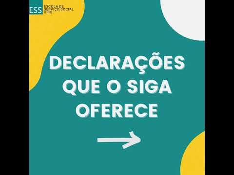 Declarações disponíveis no SIGA UFRJ