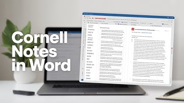 Hoe maak je Cornell-notities in Word || Hoe maak je Cornell-notities in Word
