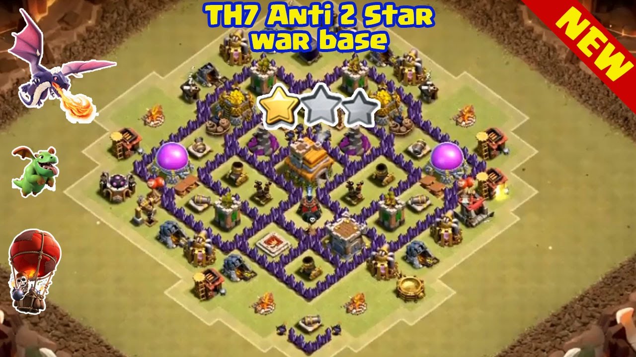 coc top base, clash of clans town hall 7 war base, clash of ...