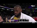 LeBron James (30 Pts) reacts to Los Angeles Lakers beat Houston Rockets 119-117