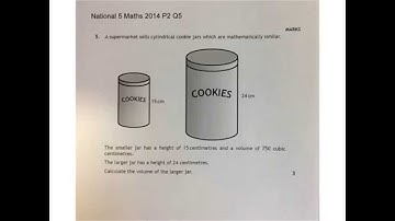 Similarity National 5 Maths 2014 P2 Q5 A