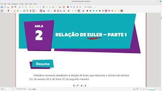 Student's Book - 2EM 4BIM - Class 2 - Euler's Relation - Part 1