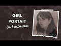 Draw a Sketch of a girl in a different way with me